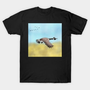 Canada Goose flying south for the Winter. T-Shirt